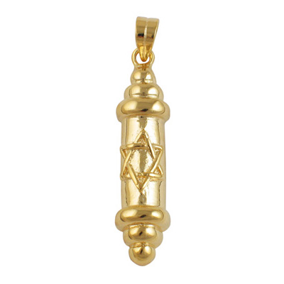 Star of David Mezuzah Pendant - Goldfilled 